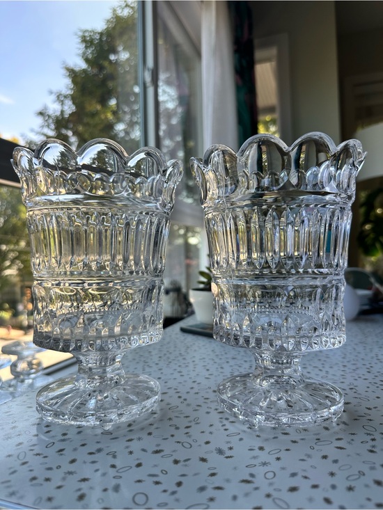 Fifth Avenue Other - Fifth Avenue Princeton Crystal Hurricane Candle Holders - Pair